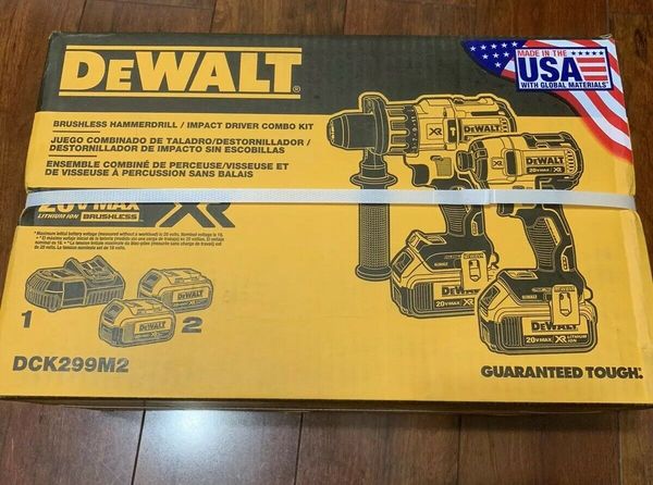 

Brand new factory ealed dewalt dck299m2 20v 2 tool max lithium ion combo kit