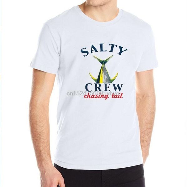 

salty crew chasing tail mens casual t shirt, White;black