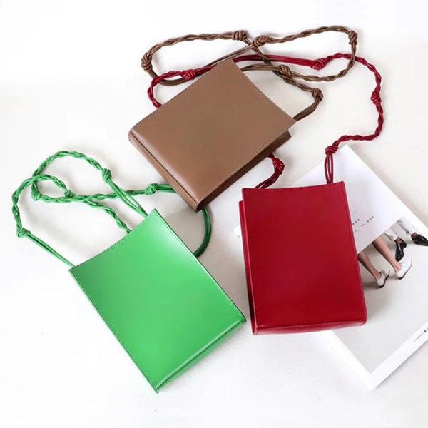 

charm2019 weave axige rope straps small square ins concise messenger mobile phone package woman