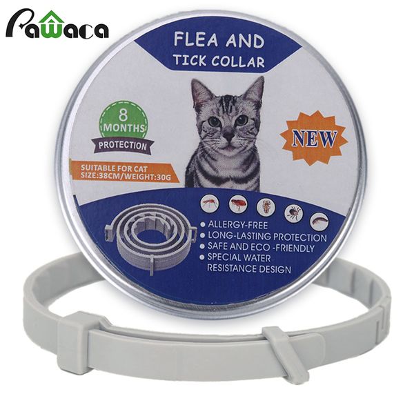 

cat flea collar deodorize pet cat removes flea and tick outdoor protective 8 month long-term protection adjustable waterproof