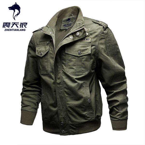 

men's jackets 2021 plus size jacket men spring autumn cotton pilot coat army bomber cargo flight male 6xl, Black;brown