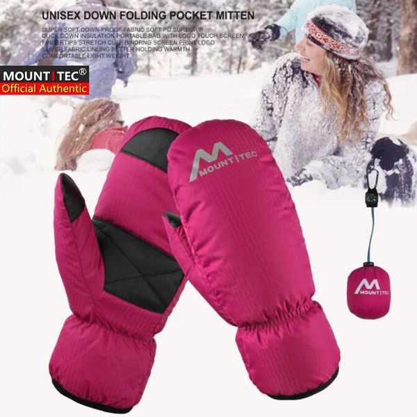 

mountitec men&women duck down mittens teens boy&girl folding pocket mitten winter warm waterproof touch screen ski gloves