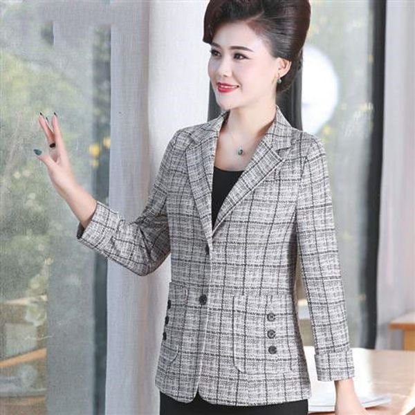 

plaid suit coat women's spring and autumn thin waistband 2020 spring and summer korean casual short small suit, White;black