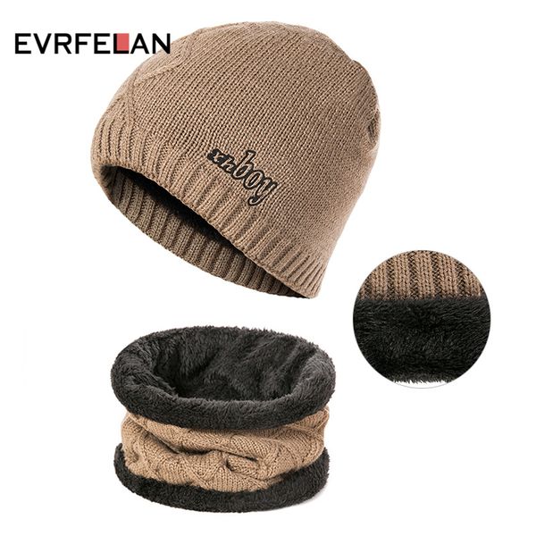 

evrfelan new design thick winter hat scarf men women knitting warm beanie hat ring scarves solid color gorros bonnet, Blue;gray