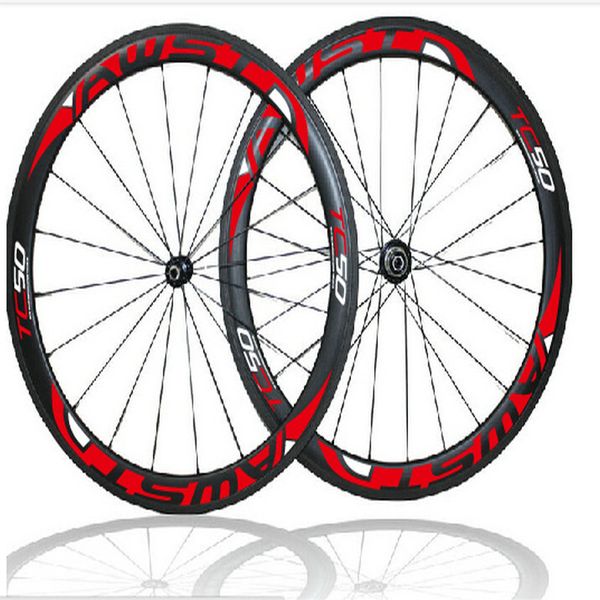 

sale 50mm ffwd full carbon bike wheels glossy clincher 700c bicycle carbon wheels basalt surface bike wheels with ceramic bearing hubs