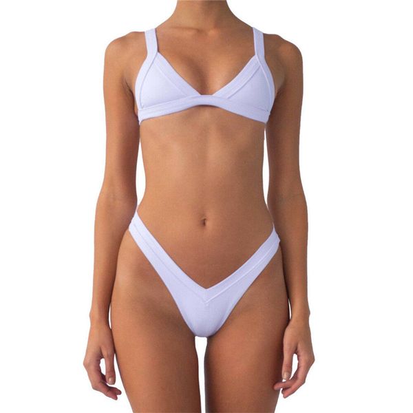 

womens swimsuit set bandage push up padded bikini swimwear bathing beachwear