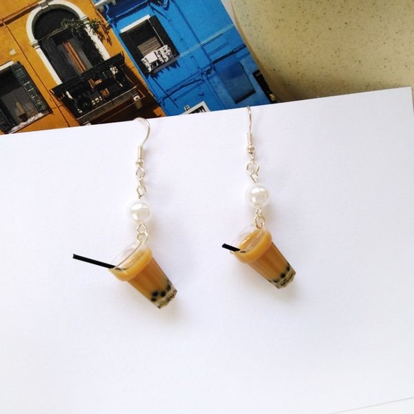

sweet pearl milk clip on earrings no pierced funny cute earrings for women, Silver