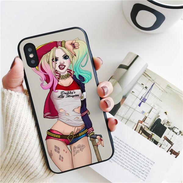 

capa luxury harley quinn udd cover for iphone 11 pro xs max xr case for iphone 8 7 6s plus 5s se case soft silicone cover.