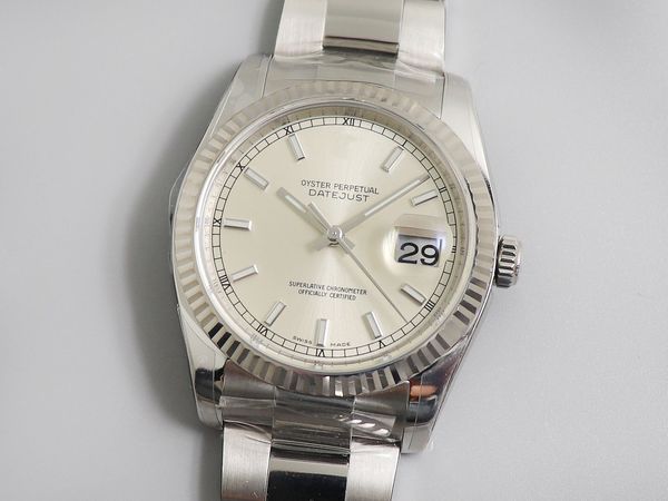 

mechanical automatic calendar watch men's 41 mm sapphire glass stainless steel buckle men's watch waterproof men's watch, Slivery;brown