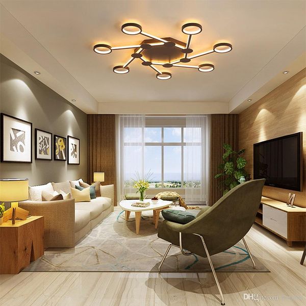 

led ceiling light simple nordic creative personality shaped acrylic ultra-thin home ceiling lamp indoor lighting rc dimmable pendant lamps