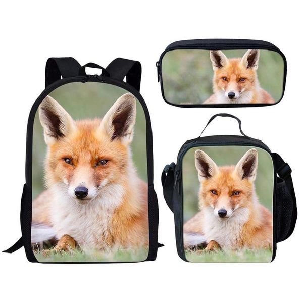 

симпатичные 3d печати школьная сумка набор для девочек мальчиков дети bagpack мода рюкзак подросток персонализированные сумки для книг 3 шт