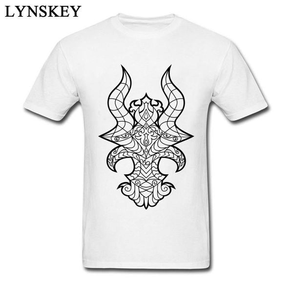 

casual t-shirt capricorn grey simple art design men's tee shirts cotton fabric white round collar, White;black
