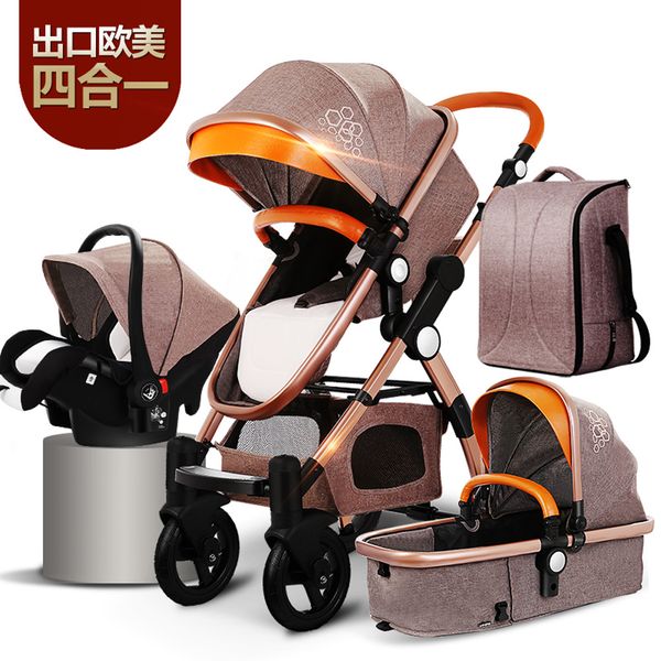 

highend baby strollers 4 in 1 baby carriage eu market stroller export gift newborn