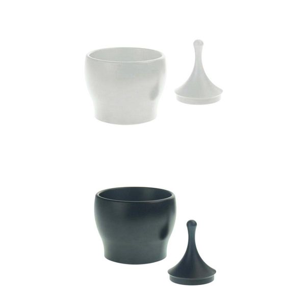 

silver &black 2pieces 58mm espresso dosing funnel coffee catcher rings leveler tool