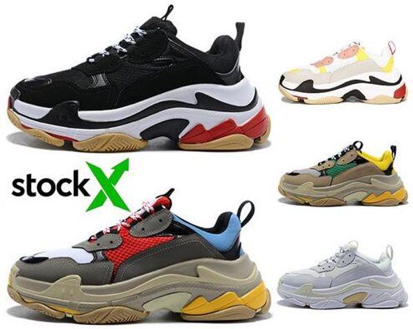 

stock x triple s designer casual shoes men women platform chaussures low old dad sneakers mens trainers luxury fashion shoes 36-45 vintage, Black