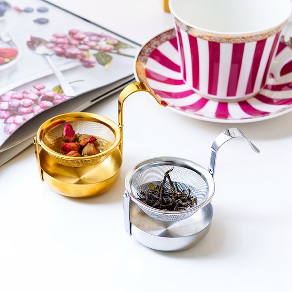 

нержавеющая сталь вращающийся fine tea mesh ситечки для чая чай infuser с ручкой