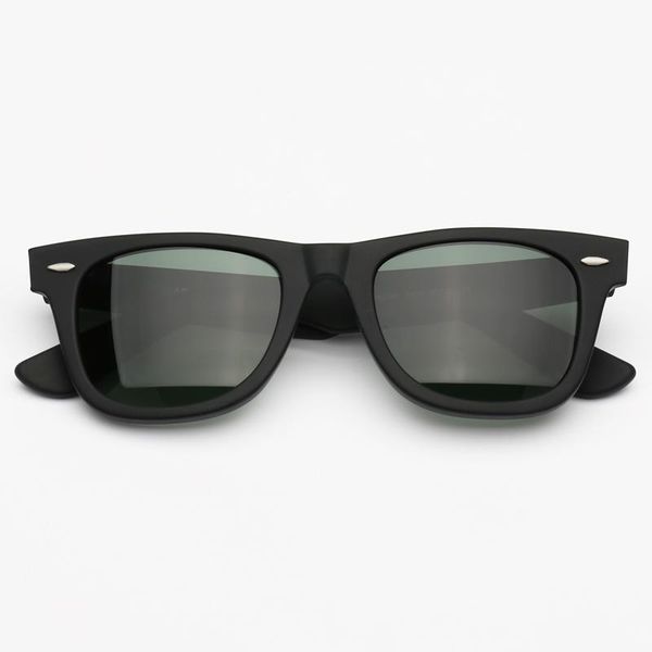 

sunglasses mens fashion sunglasses woman party sun glasses uv400 protection green glass lenses with leather case, White;black
