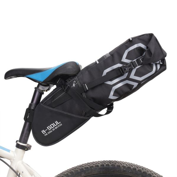 

12l bike bag bicycle saddle tail seat waterproof storage bags cycling rear pack panniers accessories drop shipping