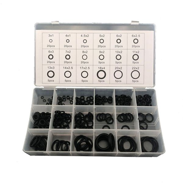 

225pcs/set 18 sizes seal o-ring set r22 r134a air conditioning o-ring rubber washer assortment kit pl car accessories