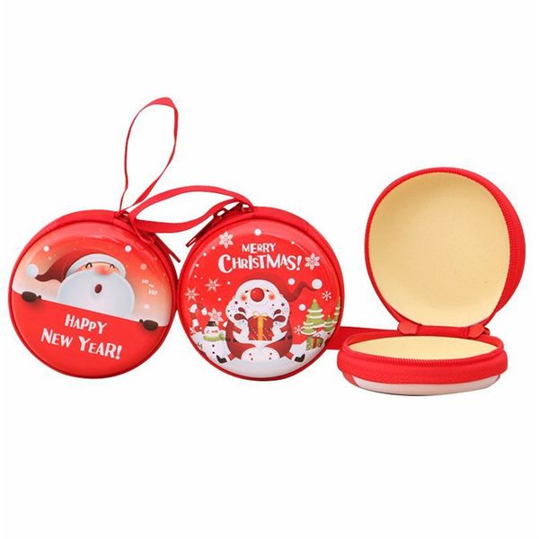 

mini small size christmas printed coin storage bag money box for usb cable coin holder gifts zipper travel organizer