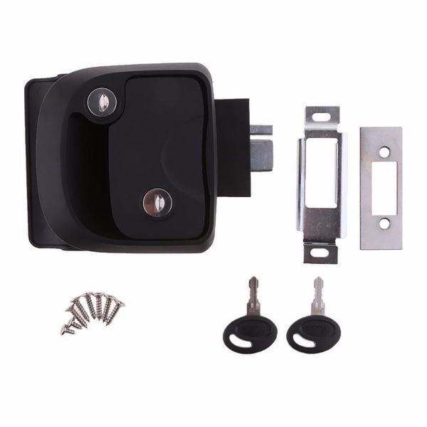 

keyed to different black flush mount lock latch handle for rv yachts boats trailer furniture rv lock entry door luggage cabinet