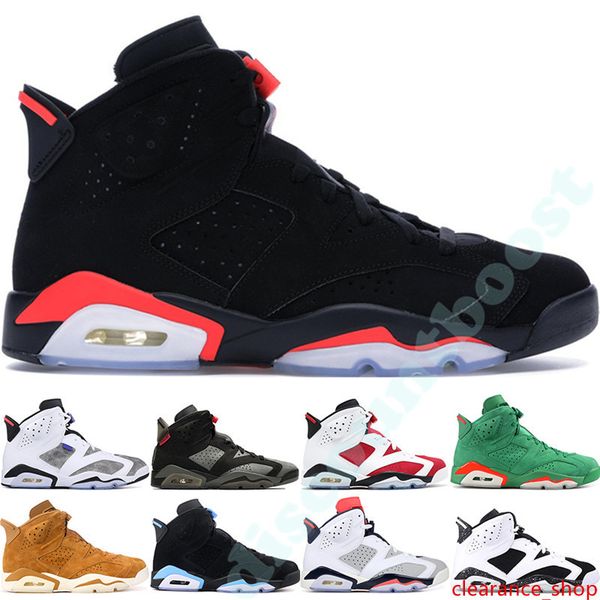 

2019 bred 6 basketball shoes psg 6s unc black blue white infrared men sport blue red oreo alternate oreo black cat sneakers 40-47