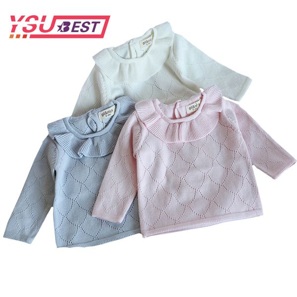 Children Sweaters Girls Pullover Knitted Coat Spring Baby Sweaters Clothing Knit Pattern Infant Casual Toddler Tops Long Sleeve Free Baby Sweater