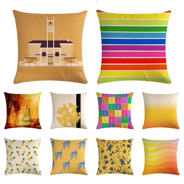 

подушка печати мультфильм животных обложки желтый цвет диван постельные принадлежности подушка охватывает офисные кресла талии автомобилей t