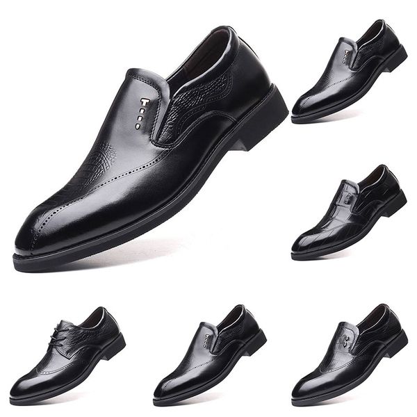 

2020 new fashion 37-44 new men's leather men's shoes overshoes british casual shoes espadrilles #20, Black