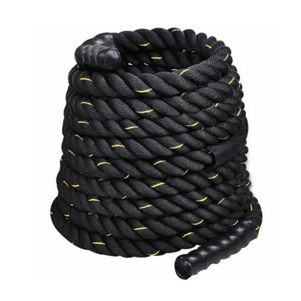 

professional lightweight fitness rope the rope has a 1.5-inch *30-inch black and gold edge