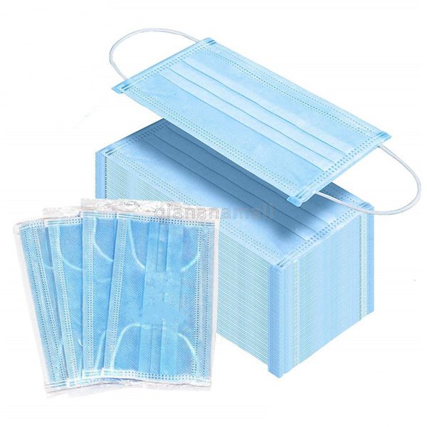 

фото одноразовая в face mask высокого качества синий 50pcs non woven ear loop 3ply dust face mask dhl бесплатная доставка