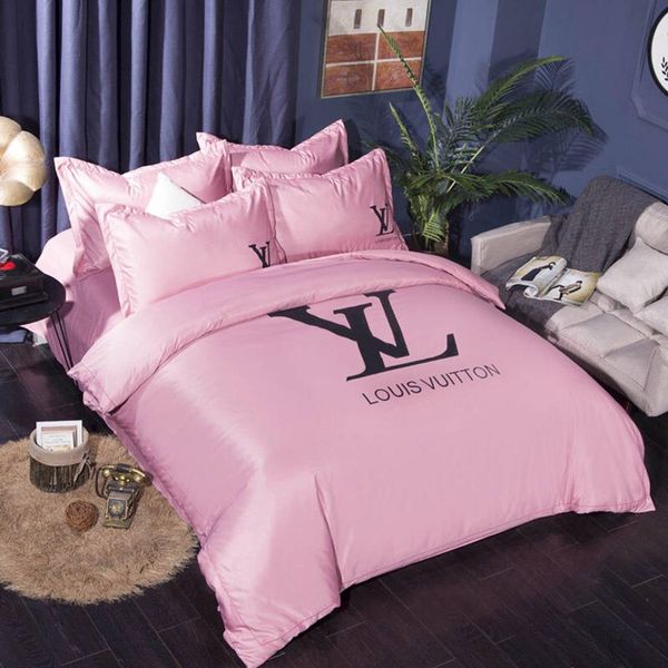 Letter Bed Cover Sets Luxury Cotton Bedding Bag Suit Europe And