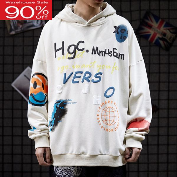 

men sweatshirts street fashion 2020 new spring and autumn hip hop male hoodies teenager boy coat 3d letter korean style h26, Black