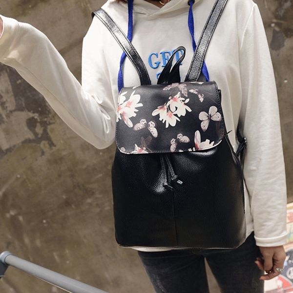 

оксфорд женщина рюкзак подросток девушка студент вышивка для печати школы наплечных сумок anti-theft путешествие повседневного ранец mochila