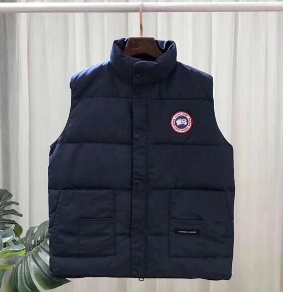 

men's jacket parka canada mens canada hip hop jackets vests men women keep warm winter down mens streetwear coat outerwear, Black