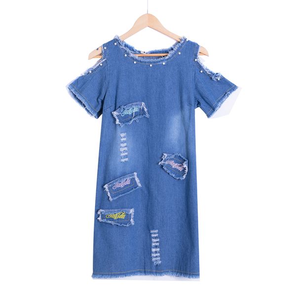 

beach jeans women's vintage line embryo patch sunshine beach party skirt blue coat, Black;gray