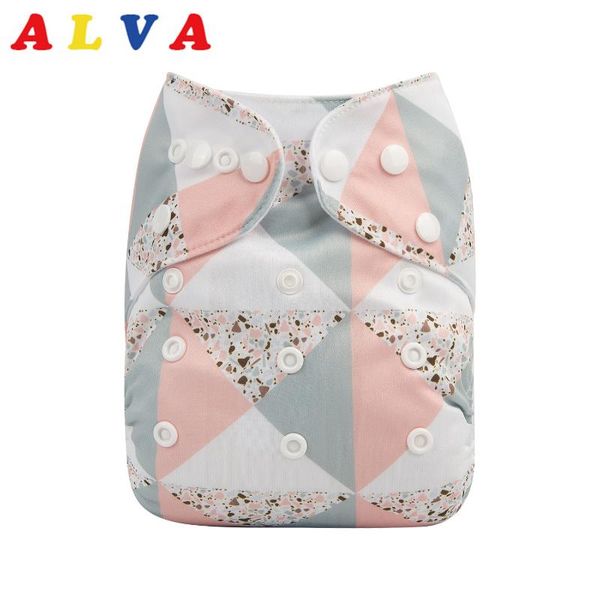 

alvababy cloth diapers baby 2020 new printed cloth nappy with 1pc microfiber insert