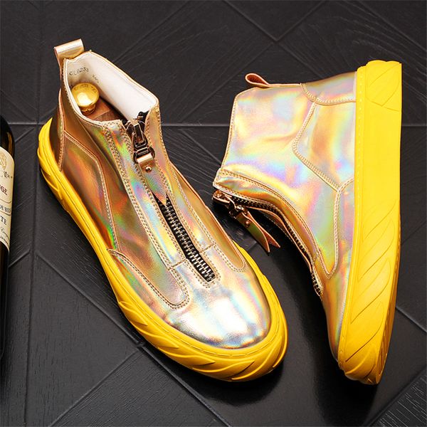 

men casual shoes leather shoes men fashion sneakers boots spring autumn fashion leather boots genuine, Black