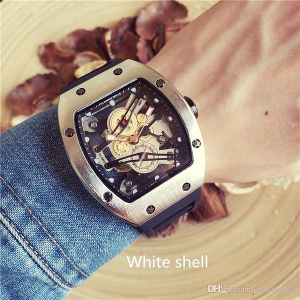

High Quality Factory Price men's luxury watch of top brand men's fashion personality wine barrel shape skeleton watch Montres hommes