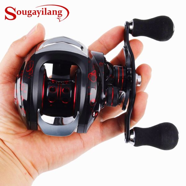 

sougayilang baitcasting reel casting reel 17+1bb right /left handle gear 11+1bb fishing reel wheel fishing tackle 12kg max drag