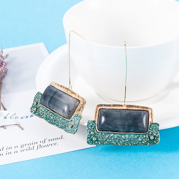 

vintage boho india ethnic water drip hanging dangle drop earrings for women female 2019 new wedding party jewelry accessories, Silver