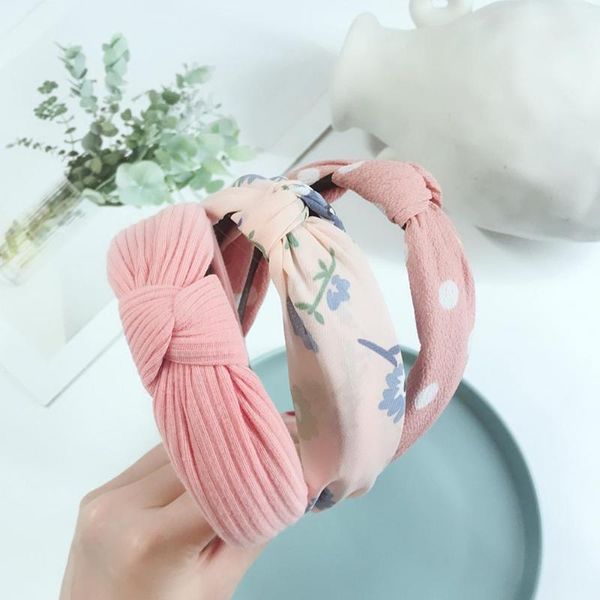 

lady hair hoop knot turban headband elastic hairband hair accessories for girls no slip stay on knotted head band band, Slivery;white