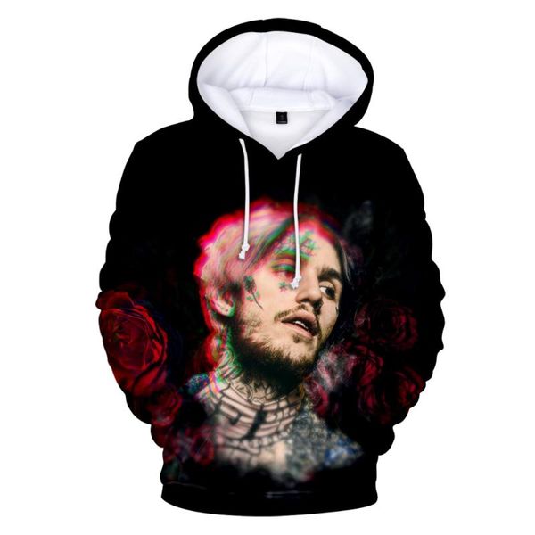 

2020 lil peep 3d hoodies sweatshirts men/women hip hop hoodie autumn winter men clothings kpop hoody streetwear coats, Black