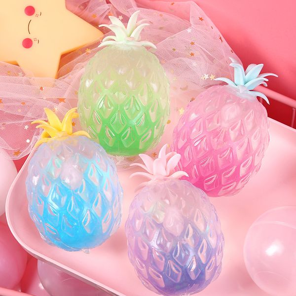 

glitter pineapple anti stress toy grape ball funny gadget vent decompression toys stress autism mood relief hand wrist squeeze kids toy