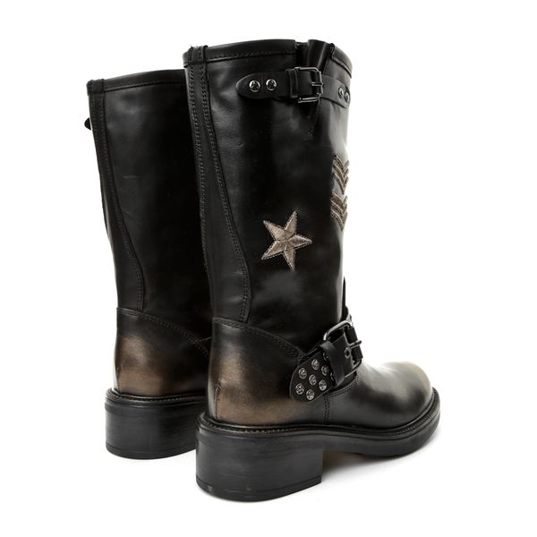 

john may ck women's boot t235 lella t-progetto toffy nero-oro ric oro, Black