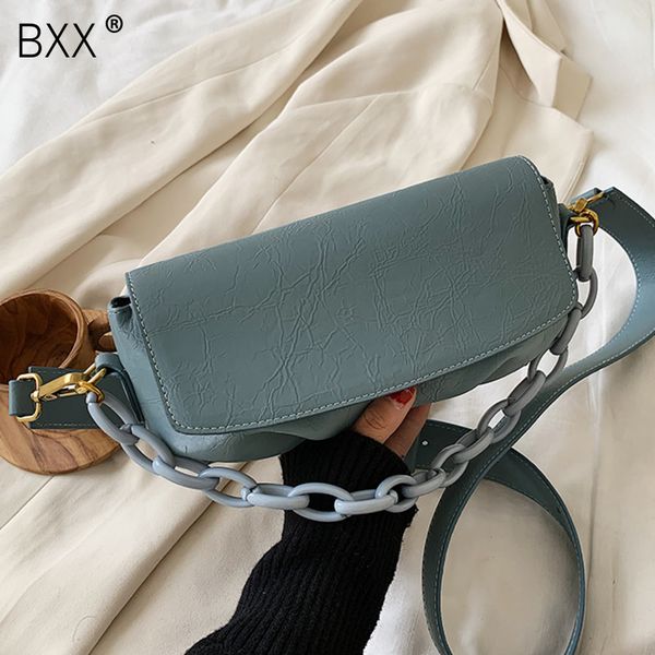 

bxx] дизайн цепи искусственная кожа crossbody сумки для женщин 2020 весна небольшой посланник сумка женская личность сумочка hl698