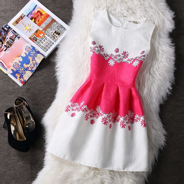 

women dress sleeveless flora mini dress female vintage slim print, Black;gray