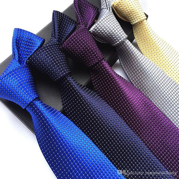 

2018 новое прибытие горошек шеи галстуки gravatas шелковые галстуки для мужчин свадебный костюм платье синий красный фиолетовый silve, Blue;purple