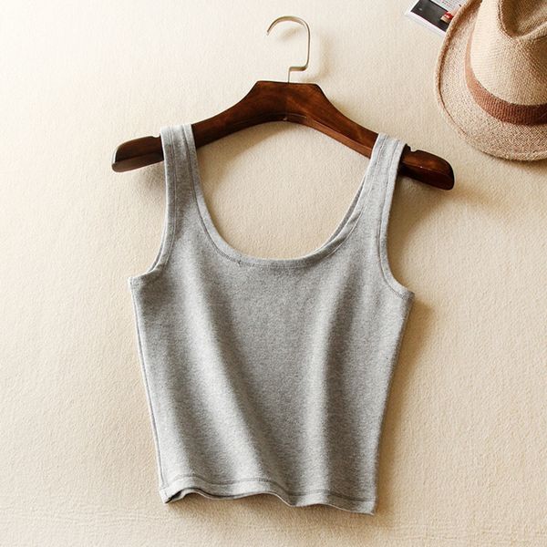 

crop tank womens autumn short cropped cotton new 2019 fall fashion ladies casual cotton crop tanks, White