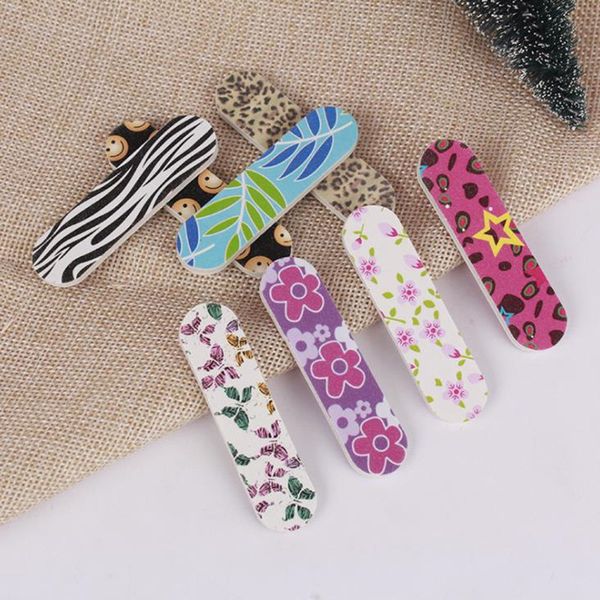 

Nail poli hing tool manicure kit wood eva nail file diy fingernail trimming art nail anding paper filing tick f3427